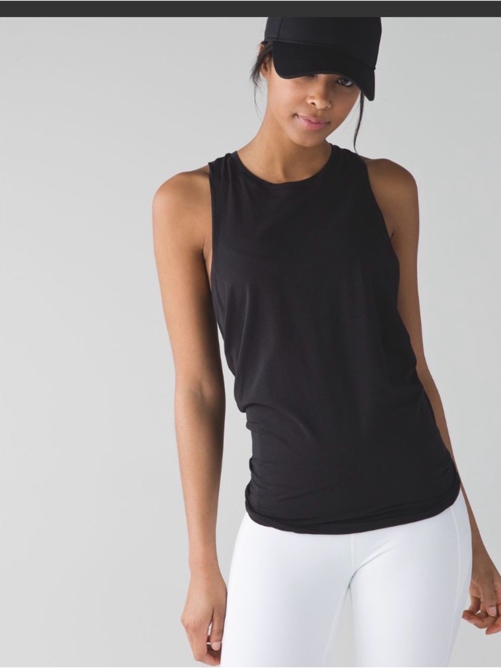 Womens black Lululemon All Tied Up Tank size 8